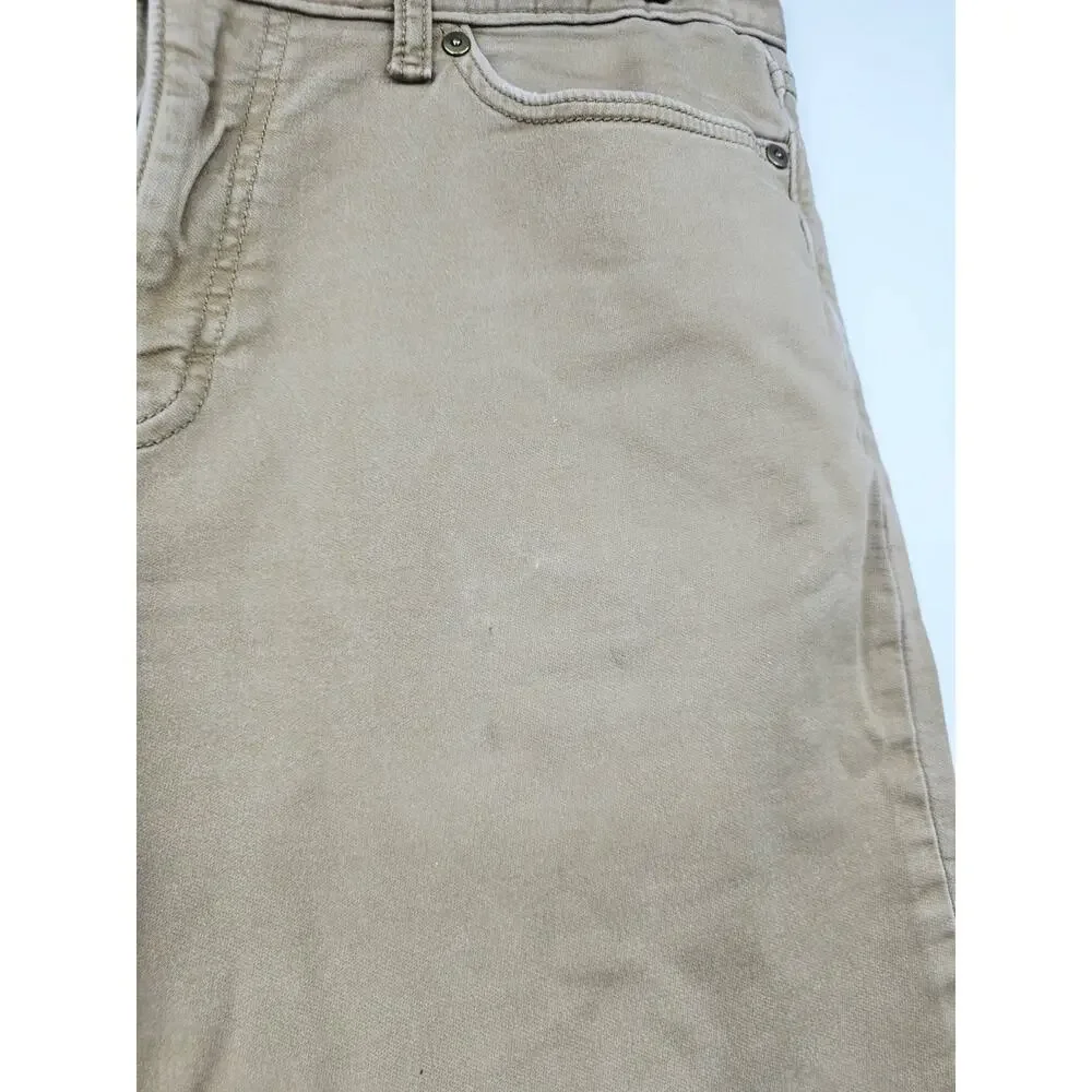 Banana Republic Athletic Fit Traveler Jeans Kahki Tan Brown Men's 34x34 4234